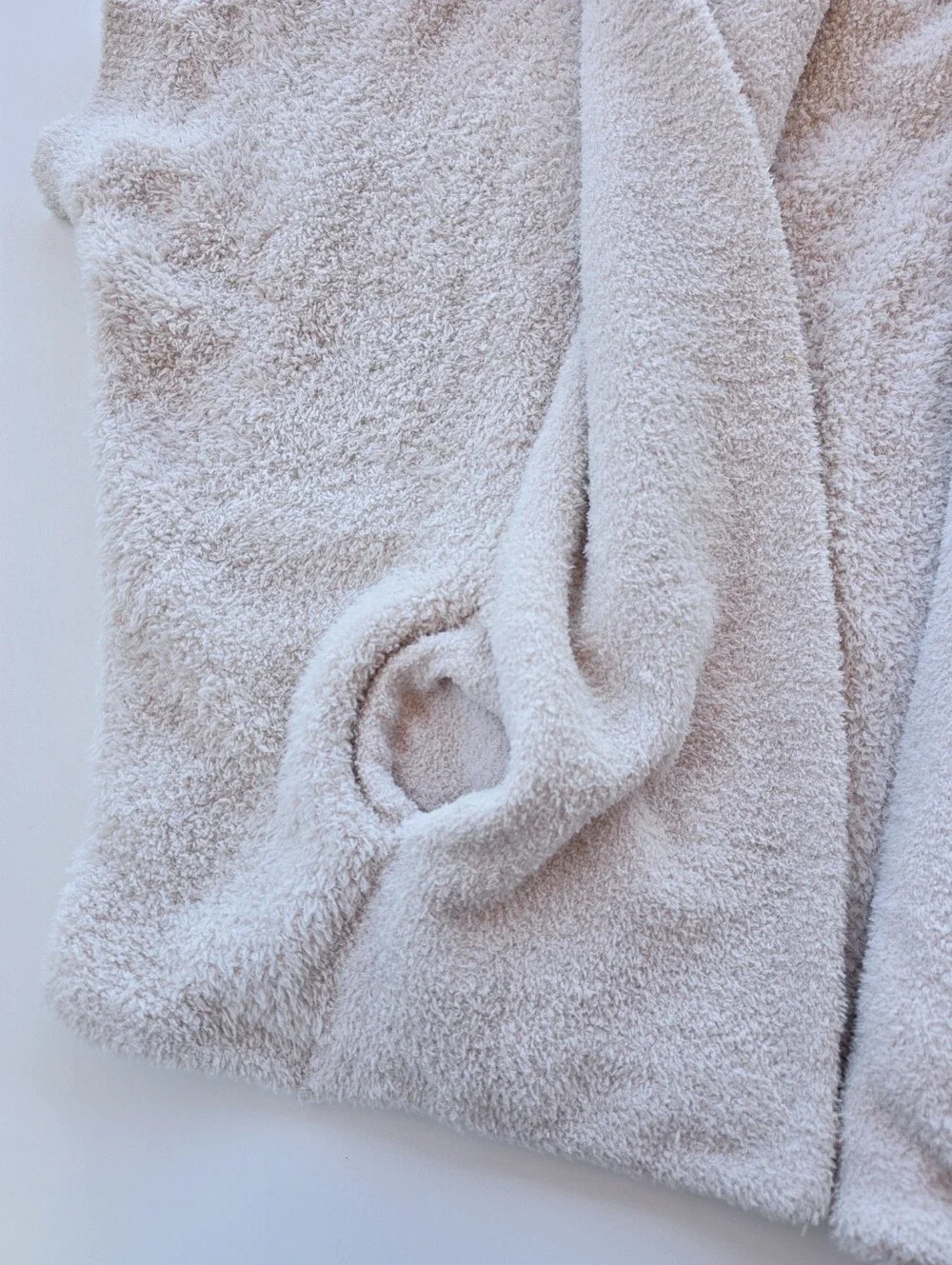 Barefoot Dream CozyChic OS Chunky Knit Cream Open Front Cardigan